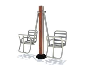 Máquina de Remo Betta Play, Madera Plástica WPC Resistente a la Oxidación, Equipo de Gimnasio y Fitness para Exteriores, Equipo de Gimnasio Profesional para Exteriores - Product Image 6