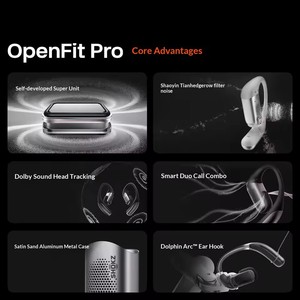 Écouteurs sans fil Bluetooth Shokz <span class=keywords><strong>OpenFit</strong></span> Pro à filtre anti-bruit ouvert, pour le sport et le bureau, non intra-auriculaires T010 - Product Image 6