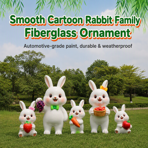 Fabricant de sculptures de lapins en fibre de verre sur mesure, statue réaliste de lapin en FRP pour la décoration de jardins, de parcs et de paysages - Product Image 5