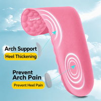 Semelles de massage légères et respirantes roses, inserts souples pour chaussures, soutien de la voûte plantaire, coussin de talon pour baskets femme, confort optimal