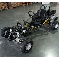 Karting à suspension intégrale pour divertissement, 270CC, 9HP, 4 temps, transmission à embrayage humide, karting pour adultes