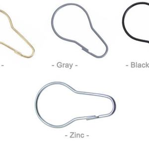 Anneaux de suspension pour tringles de douche EWANG, crochets de rideau de douche en métal argenté, style simple, fournis par l'usine - Product Image 4