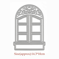 Fustelle in Metallo a Forma di Finestra per Creazione di Biglietti, Stampi per Scrapbooking e Forniture per Artigianato