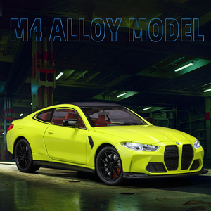รถโมเดลโลหะผสมไดแคสต์ M4 ขนาด 1/24 แบบดึงถอยหลังพร้อมเสียง ปลอดภัย ใช้แบตเตอรี่กระดุม 1.5V ยี่ห้อ <span class=keywords><strong>JCJ</strong></span> ของขวัญสำหรับเด็กผู้ชายและเด็กผู้หญิง - Product Image 4