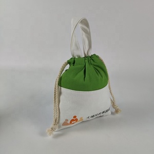 Manufacture Wholesale Custom Logo Printed Gift Drawstring Bag <strong>White</strong> Drawstring Picnic Tote Eco Cotton Cloth <strong>Small</strong> <strong>Handbag</strong> - Product Image 4