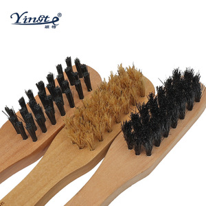 Ensemble de brosses à chaussures Yinste en bois massif et poils de porc, 3 pièces, pour le nettoyage et l'élimination de la poussière - Product Image 1