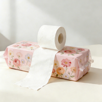 Rouleau de papier toilette en pâte vierge de haute qualité, doux et résistant, avec logo personnalisé en relief, biodégradable, 4 plis, 16,5 g, vente directe usine