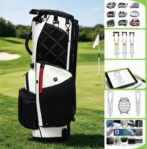 กระเป๋ากอล์ฟ PRIMUS <span class=keywords><strong>GOLF</strong></span> แบบมีขาตั้ง รุ่นหรูหรา หนังแท้ ปรับแต่งได้ 6/14 ช่อง Ghost <span class=keywords><strong>Vessel</strong></span> Jones Stitch น้ำหนักเบา - Product Image 4