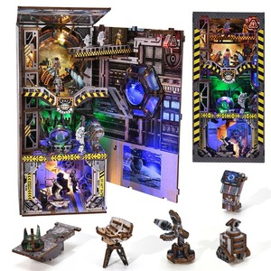 Personnalisable DIY Jouet Interstellaire 3D En Bois Écologique <span class=keywords><strong>Puzzle</strong></span> Livre Nook Kit Maison Bibliothèque Décoration Cadeau - Product Image 2