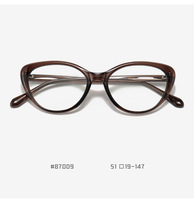 Gafas de Sol Vintage Cat Eye TR con Montura Completa Anti Luz Azul para Mujer, Monturas Ópticas con Receta