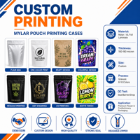 Sac en Mylar refermable, résistant aux odeurs, imprimé en gravure personnalisée, avec fermeture éclair et logo personnalisé pour le stockage de bonbons et d'aliments