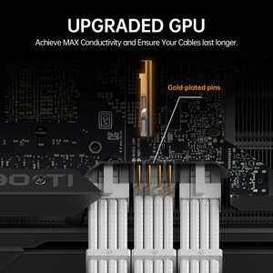 1x24ピン/2x4+4 EPS/3x6+<span class=keywords><strong>2</strong></span> PCI-E 30cm長さ16 AWG PSU延長ケーブルキット（コーム付き）-ホワイト - Product Image 4