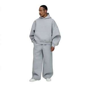 Streetwear Boxy Fit <b>Joggers</b> <b>Men</b> Tracksuit Fleece Sportswear <b>Baggy</b> Tracksuits for <b>Men</b> - Product Image 1
