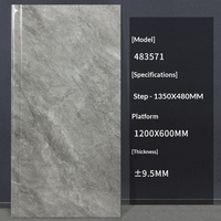 Marches d'escalier en marbre de luxe léger avec surface antidérapante, éclairage à capteur, construction durable pour usage intérieur