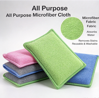 Éponges de cuisine NOUVEAU MODÈLE pour la vaisselle, éponge de nettoyage en microfibre, tissu non rayant, résistant aux odeurs, éponge à vaisselle