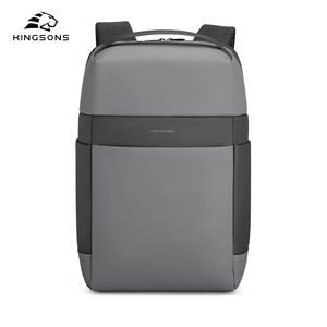 Kingsons Laptop Backpack Large Capacity <b>Computer</b> <b>Bag</b> Business Travel Men's Backpack Solid Color Black And Gray - Product Image 2