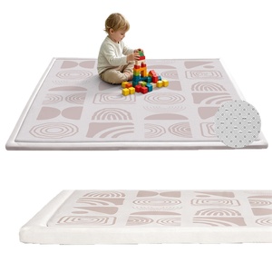 <span class=keywords><strong>Baby</strong></span> Krabbelmatte 100x100 150x200cm Verdickte Schaumstoff-Spielmatte Flanell-Oberfläche für Kinderzimmer Wohnzimmer Rutschfest - Product Image 5