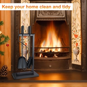 Kit de accesorios para <span class=keywords><strong>chimenea</strong></span> de interior y exterior de 5 piezas, póker, pinzas, Pala y cepillo, juegos de herramientas para <span class=keywords><strong>chimenea</strong></span> de hierro forjado - Product Image 6