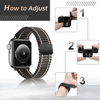 Unique 316L Magnetic Strap for Apple Watch Band 49mm 45mm Metal Stainless Steel Bracelet for IWatch Serie SE 3 5 6 7 8 ultra