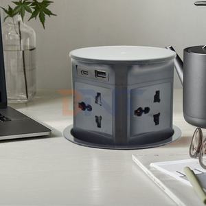 BNT moderno 16A IP44 cargador inalámbrico grifo de fregadero de cocina Nuevo automático motorizado Pop-up 4 salidas enchufe de mesa moderno automático - Product Image 4