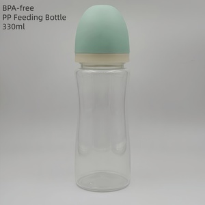 ขวดนมป้องกันอาการโคลิคสำหรับทารกแรกเกิด วัสดุปลอดสาร BPA ผลิตจาก PP และซิลิโคน คอกว้าง ลายการ์ตูน ปรับระดับการไหลได้ 300 มล. สำหรับ<span class=keywords><strong>นม</strong></span>แม่ - Product Image 3