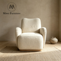 Fauteuil d'appoint contemporain en chêne massif pour salon, club, café, hôtel, bistrot – Chaise de loisirs rétro