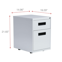 Armoire à dossiers verticale à 2 tiroirs, format lettre, verrouillable et mobile, pour bureau à domicile