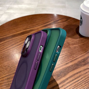 Toptan iş manyetik akrilik buzlu cep telefonu kılıfı <span class=keywords><strong>iPhone</strong></span> <span class=keywords><strong>11</strong></span> 12 13 14 15 <span class=keywords><strong>pro</strong></span> <span class=keywords><strong>max</strong></span> mat Lens korumak arka kapak - Product Image 4