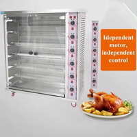 Four à rôtir électrique commercial pour poulet et canard, en acier inoxydable, grande capacité, barbecue électrique, rôtissoire électrique