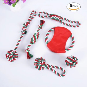 Lot de 3 jouets à mâcher en corde de coton pour chiens, jouets interactifs pour animaux de compagnie à l'intérieur et à l'extérieur, jouets à mâcher en corde pour chiens - Product Image 2