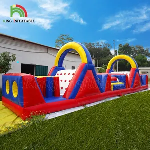Outdoor Commercial Rental Sports Activities Giant Inflatable Bounce House Obstacle Course For Kids