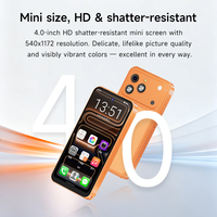 Servicio OEM, Mini Teléfono Inteligente con Tarjeta SIM Dual, Pantalla de 4 Pulgadas, Cámara Trasera HD de 16MP, Ultra Delgado, Red 4G, Teléfono Inteligente de Bolsillo para Estudiantes