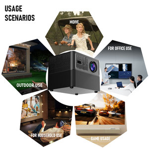 Y3Max <b>Android</b> Smart <b>Projector</b> With 2 Wireless Microphones 60W Home Theater KTV Portable <b>Projector</b> Wholesale OEM ODM - Product Image 3