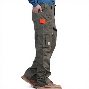 Pantalon <span class=keywords><strong>de</strong></span> <span class=keywords><strong>travail</strong></span> <span class=keywords><strong>Carhartt</strong></span> style cargo vert olive, taille élastique, plusieurs poches, uniforme <span class=keywords><strong>de</strong></span> sécurité - Product Image 1