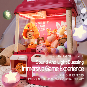 Macchina per catturare le bambole elettriche per bambini con cartoni animati personalizzati, i bambini afferrano la macchina per bambole giocattolo per uso domestico, piccola bambola - Product Image 3