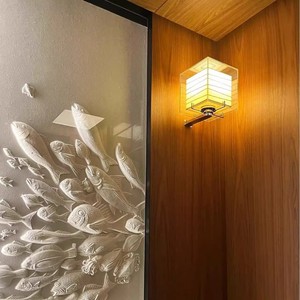 Japanese Style <b>Wall</b> Lamp Led <b>Light</b> E27 Bulb Base Home Bedroom Lighting Minimalist Design Luxury Bedside Fixture - Product Image 2