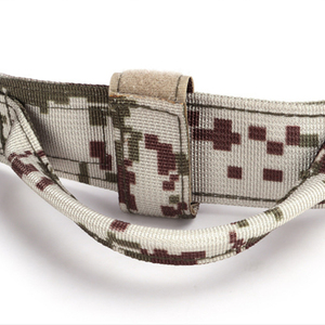 <span class=keywords><strong>Collar</strong></span> de perro de PU sólido personalizable, cinta de nailon verde de camuflaje de estilo de lujo para perros pequeños y grandes, equipo de entrenamiento táctico para mascotas - Product Image 4