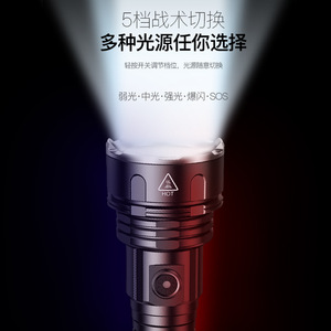 เซินฮั่ว อาร์ 3 ไฟฉาย LED พลังงานสูง 26650 แบบชาร์จไฟได้กันน้ำสำหรับใช้ในกรณีฉุกเฉิน - Product Image 1