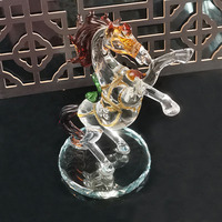 Statuette d'animal faite à la main la plus vendue, décoration d'intérieur, modèle de cheval, trophée en verre et cristal