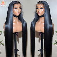 Perruques transparentes HD 13x4/13x6 de 30-40 pouces, 100% cheveux humains Remy vietnamiens, sans colle, sans perte de cheveux, pour femmes