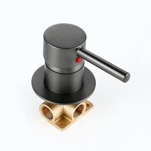 HONGDEC Modern Brass 2-Way <strong>Shower</strong> Diverter Valve - <strong>Shower</strong> Mixer Valve Kit with Cover <strong>Plate</strong> Dual Function for Home Apartment - Product Image 3