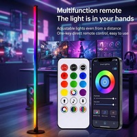 Lampe de sol intelligente RGB 10W LED, lumière sur pied, commande à distance par application, commande vocale, synchronisation musicale, éclairage moderne pour la maison