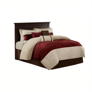 ชุดเครื่องนอนดีบี คอมฟอร์เตอร์ 7 ชิ้น ลายดอกไม้ ผ้าโพลีเอสเตอร์ทอ สำหรับเตียงควีนไซส์ คิงไซส์ ซุปเปอร์คิงไซส์ ใช้ในห้องนอน บ้าน โรงแรม งานแต่งงาน - Product Image 1