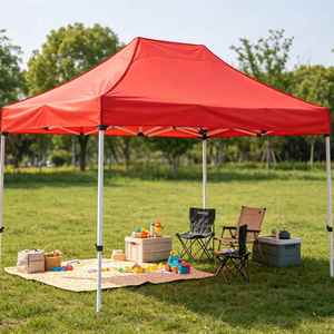 Abri pliant imperméable 2x3m avec impression personnalisée, idéal pour stand de vente ou événement mobile - Product Image 1