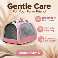 Sac à dos de transport pour petits chiens et chats avec roulettes, en tissu Oxford respirant, motif uni, portable, écologique, grande poche zippée