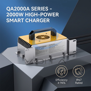 Cargador de Baterías <span class=keywords><strong>para</strong></span> <span class=keywords><strong>Vehículos</strong></span> <span class=keywords><strong>Eléctricos</strong></span> VOITATOP Portátil de 48V 30A con Entrada de CA 110V/220V <span class=keywords><strong>para</strong></span> Baterías de Gel, Litio, Lifepo4 y Plomo-Ácido - Product Image 2