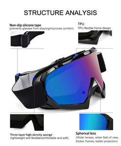 Kính Bảo Hộ Xe Máy Địa Hình Ngoài Trời Chống Gió Kính Đi Xe Máy Nam Màu Cam Tùy Chỉnh Với Các Ống Kính Phủ Khác Nhau - Product Image 4