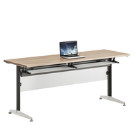 Prix usine bureau d'étude moderne cadre en métal modulaire amovible pliable avec roues Tables de réunion Table de formation