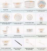 Fabricant de Jingdezhen, vente en gros : Service de table en céramique de style européen, 18 et 16 pièces, motif fleurs de Noël, pour dix personnes, en porcelaine fine.