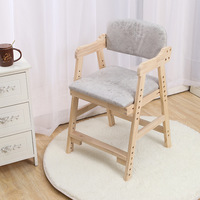 Posture assise correcte des enfants en bois massif apprentissage télésiège élèves Table à manger chaise chaise d'écriture réglable